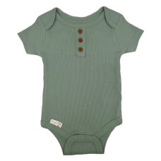 BS4500-SG: Sage Ribbed Bodysuit (0-3 Months)